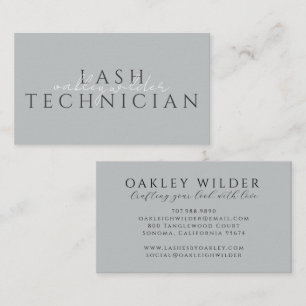 Carte De Visite Technicienne de cils Gray