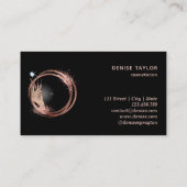 Carte De Visite technicienne de foudre moderne femme brille main (Dos)