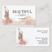 Carte De Visite technicienne de fouille moderne femme à la main sc (Devant / Derrière)