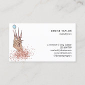 Carte De Visite technicienne de fouille moderne femme à la main sc (Dos)