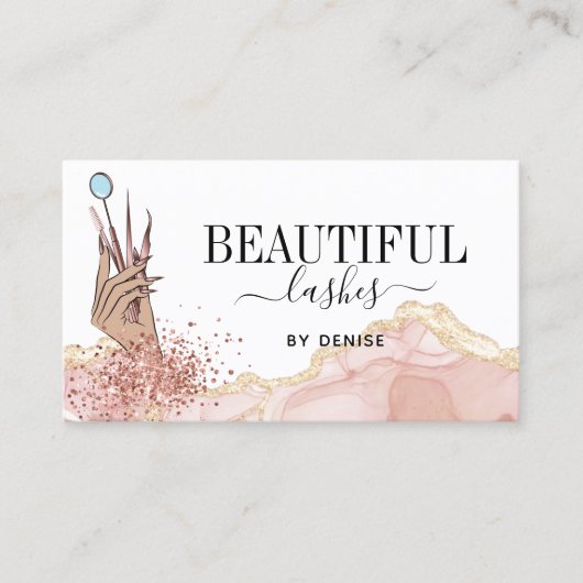 Carte De Visite technicienne de fouille moderne femme à la main sc (Devant)