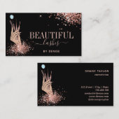 Carte De Visite technicienne de fouille moderne femme à la main sc (Devant / Derrière)