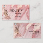 Carte De Visite technicienne de fouille moderne femme à la main sc (Devant / Derrière)