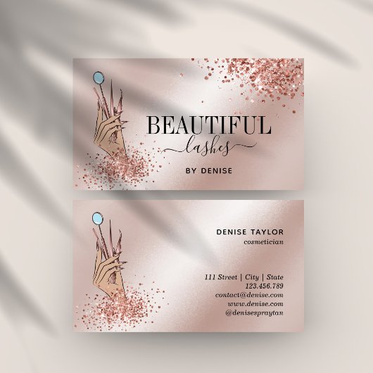 Carte De Visite technicienne de fouille moderne femme à la main sc