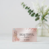 Carte De Visite technicienne de fouille moderne femme à la main sc (Debout devant)