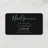 Carte De Visite Technicienne de manucure classeuse Technicienne en (Dos)