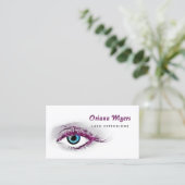 Carte De Visite Technicienne d'extension de cils Purple Lash (Debout devant)