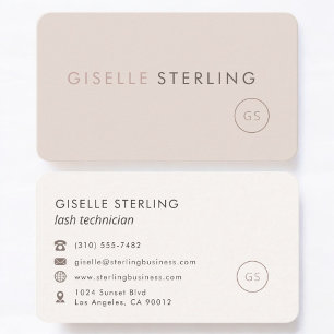 Carte De Visite Technicienne en Cils Féminine Professionnelle