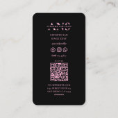 Carte De Visite Technicienne en Manucure Jaune Rose Drip Ongles (Dos)