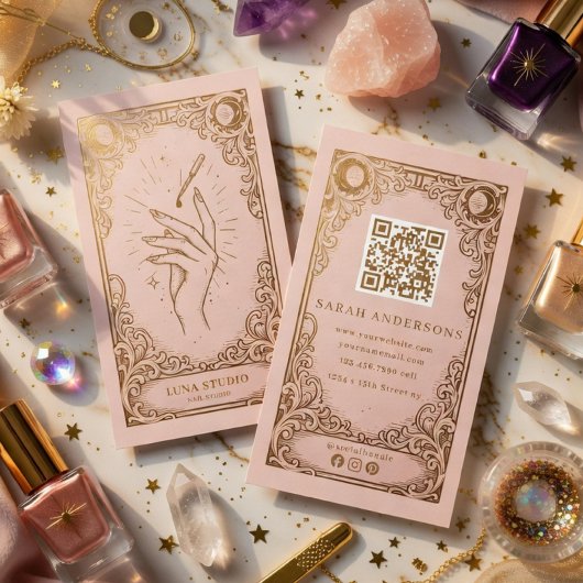 Carte De Visite Technicienne en pose d'ongles Celestial Nail Studi
