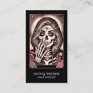 Carte de visite Technicienne Ongles Tarot Rouge No