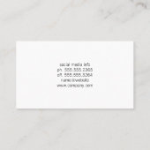 Carte De Visite Techniciens | Clé à métaux (Dos)