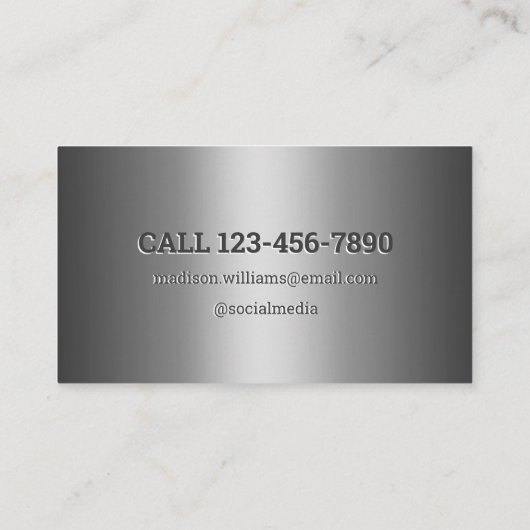 Carte de visite technique (Dos)