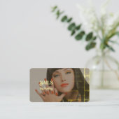 Carte De Visite Technique Arrière - plan photo personnalisée (Debout devant)