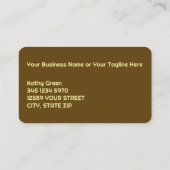 Carte De Visite Technique Arrière - plan photo personnalisée (Dos)