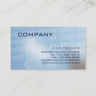 Carte de visite technique financier/ordinateur