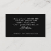 Carte de visite technique géométrique, Plum profon (Dos)