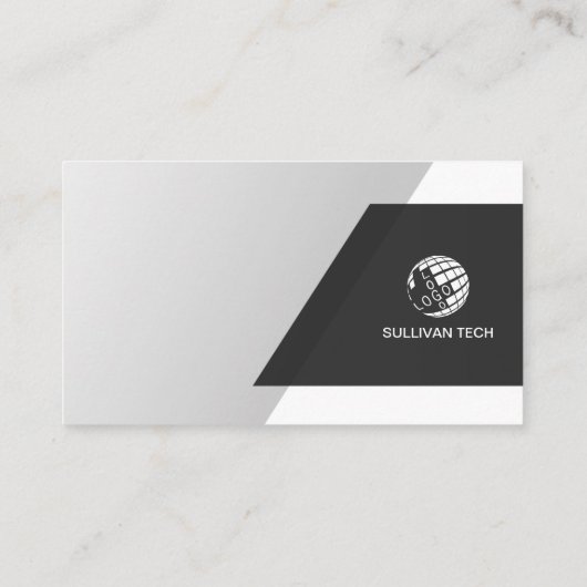 Carte De Visite Technique Informatique Diagonale simple (Dos)