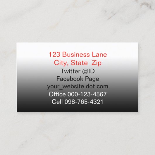 Carte De Visite Techno Abstrait Dreamy Green Red Sweep (Dos)