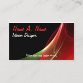 Carte De Visite Techno Abstrait Dreamy Green Red Sweep (Devant)