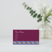 Carte De Visite TECHNO INFINITE Gold Faille En bleu violet (Debout devant)