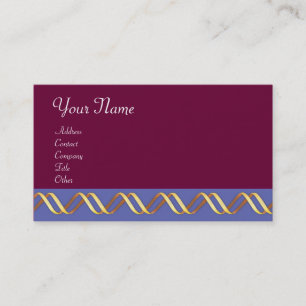 Carte De Visite TECHNO INFINITE Gold Faille En bleu violet