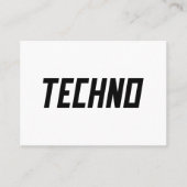 Carte De Visite TECHNO Music (Devant)