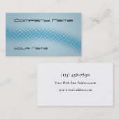 Carte De Visite Techno Wave Embossée Bleu (Devant / Derrière)