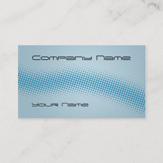 Carte De Visite Techno Wave Embossée Bleu (Devant)