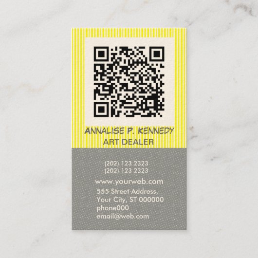 Carte De Visite Technologie audacieuse de code de la rayure QR (Devant)