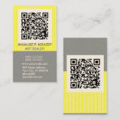 Carte De Visite Technologie audacieuse de code de la rayure QR (Devant / Derrière)