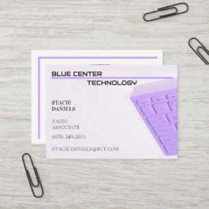 Carte De Visite Technologie de l'information à clavier violet