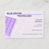 Carte De Visite Technologie de l'information à clavier violet (Devant)