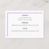 Carte De Visite Technologie de l'information à clavier violet (Dos)