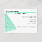 Carte De Visite Technologie de l'information du clavier vert (Devant)