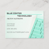 Carte De Visite Technologie de l'information RT du clavier vert (Devant)