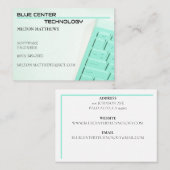Carte De Visite Technologie de l'information RT du clavier vert (Devant / Derrière)