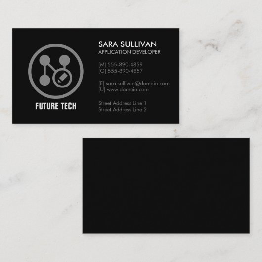 Carte De Visite Technologie de programmation informatique (Devant / Derrière)