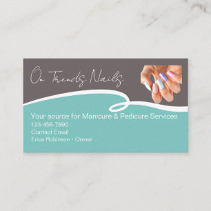 Carte De Visite Technologie de Vernis à Ongles Tendance et Manucur