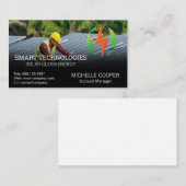 Carte De Visite Technologie des panneaux solaires | Technicien (Devant / Derrière)