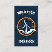 Carte De Visite TECHNOLOGIE ÉOLIENNE avec QR code (Devant)