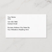 Carte De Visite Technologie Et Services Aux Entreprises Mondiales (Dos)