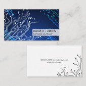 Carte De Visite Technologie futuriste | Moderne (Devant / Derrière)