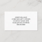 Carte De Visite Technologie informatique de cybersécurité moderne (Dos)