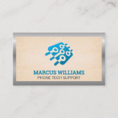 Carte De Visite Technologie | Microchip | Bordure (Devant)