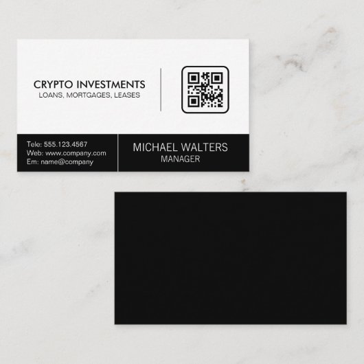 Carte De Visite Technologie moderne | Code QR (Devant / Derrière)