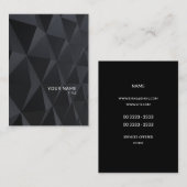 Carte De Visite Technologie moderne noire élégante professionnelle (Devant / Derrière)
