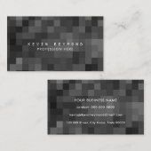 Carte De Visite technologie professionnelle en pixels noirs et bla (Devant / Derrière)