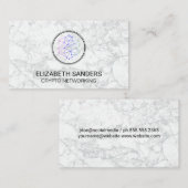 Carte De Visite Technologie réseau | Arrière - plan en marbre (Devant / Derrière)