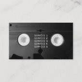 Carte De Visite Technologie rétro VHS noir blanc (Dos)